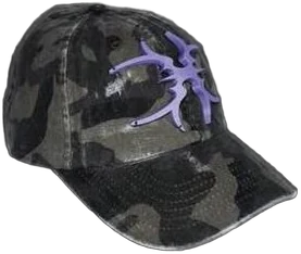 Maskáčová čepice s levandulovým trnovým znakem